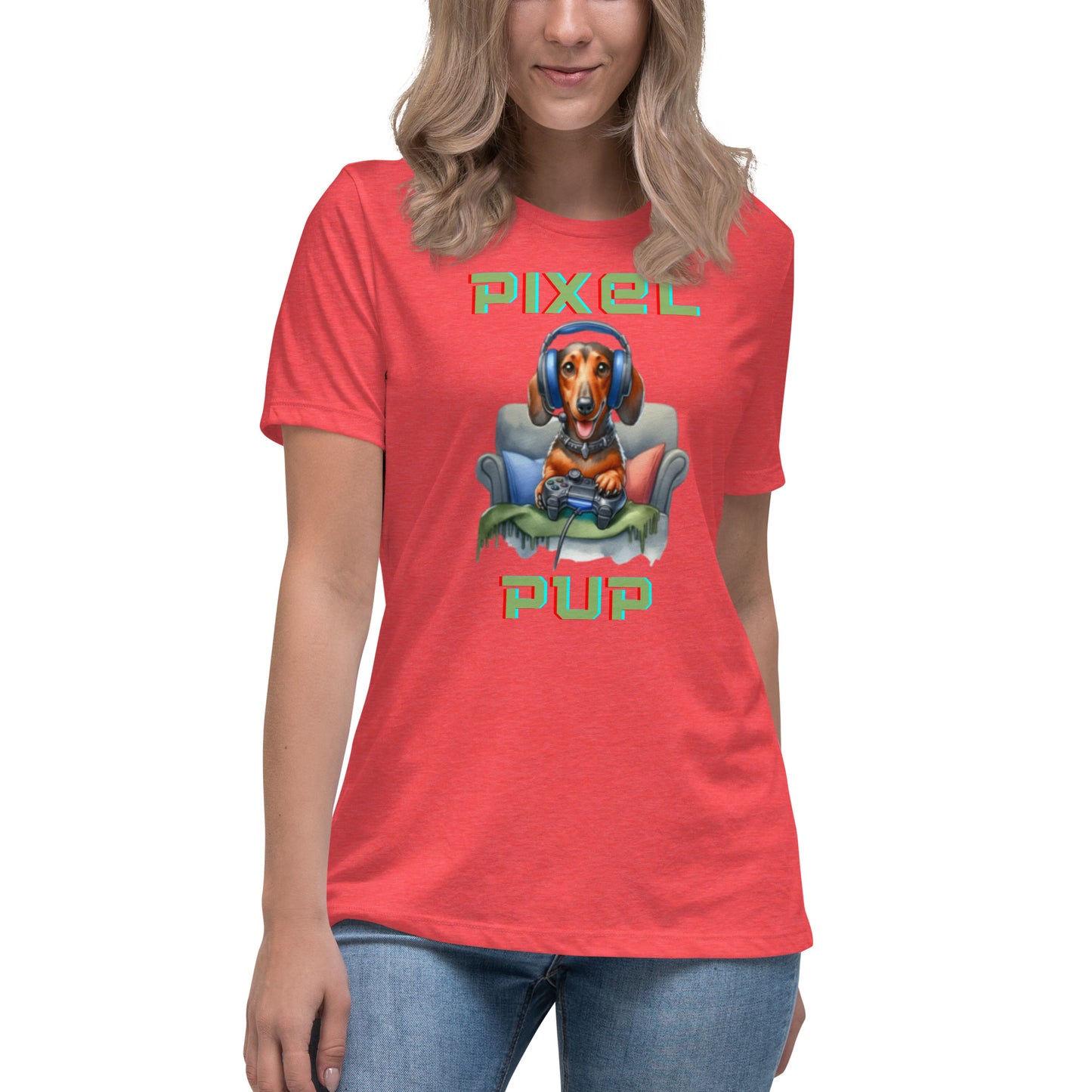 Pixel Pup Women's Relaxed T-Shirt