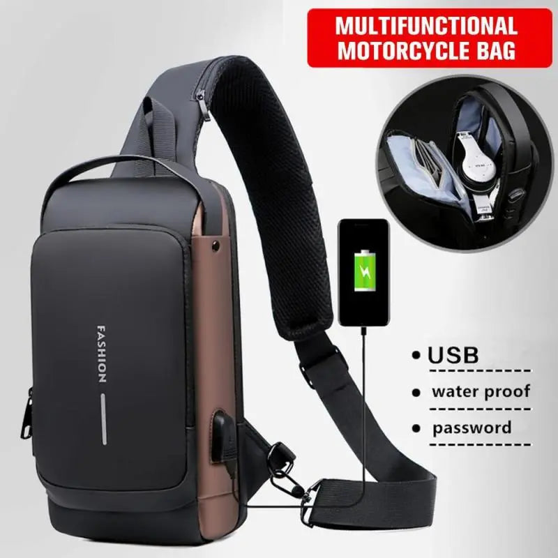 USB Crossbody Anti-Theft Sling Bag