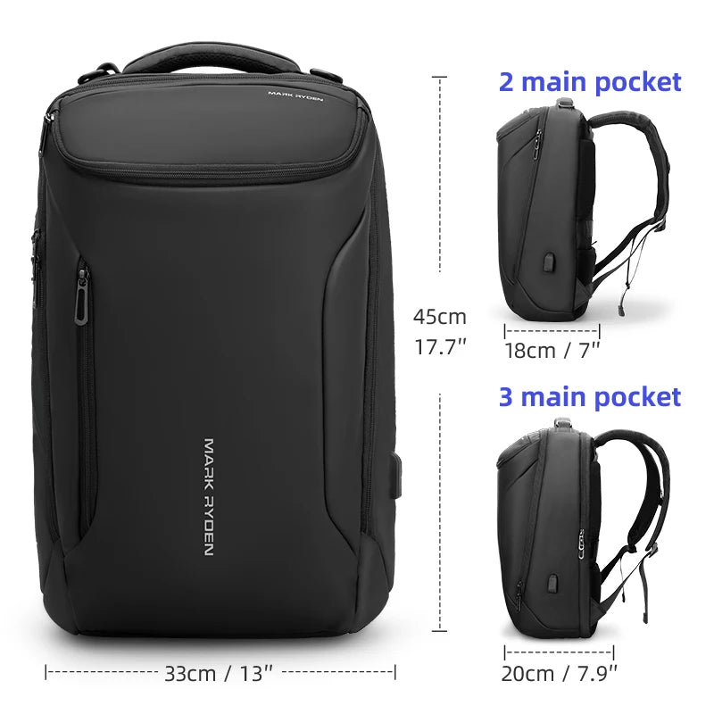 Men's Travel Laptop Backpack Compact