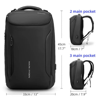 Men's Travel Laptop Backpack Compact