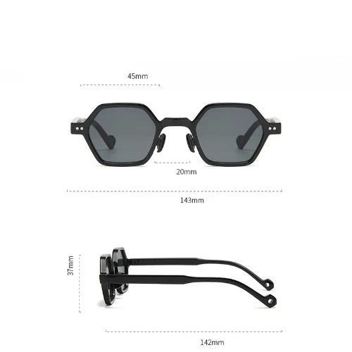 Retro Lens polygon Sun Glasses