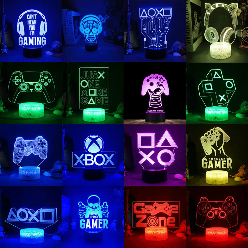 3D LED Gaming Lamps