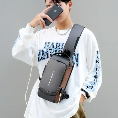 USB Crossbody Anti-Theft Sling Bag