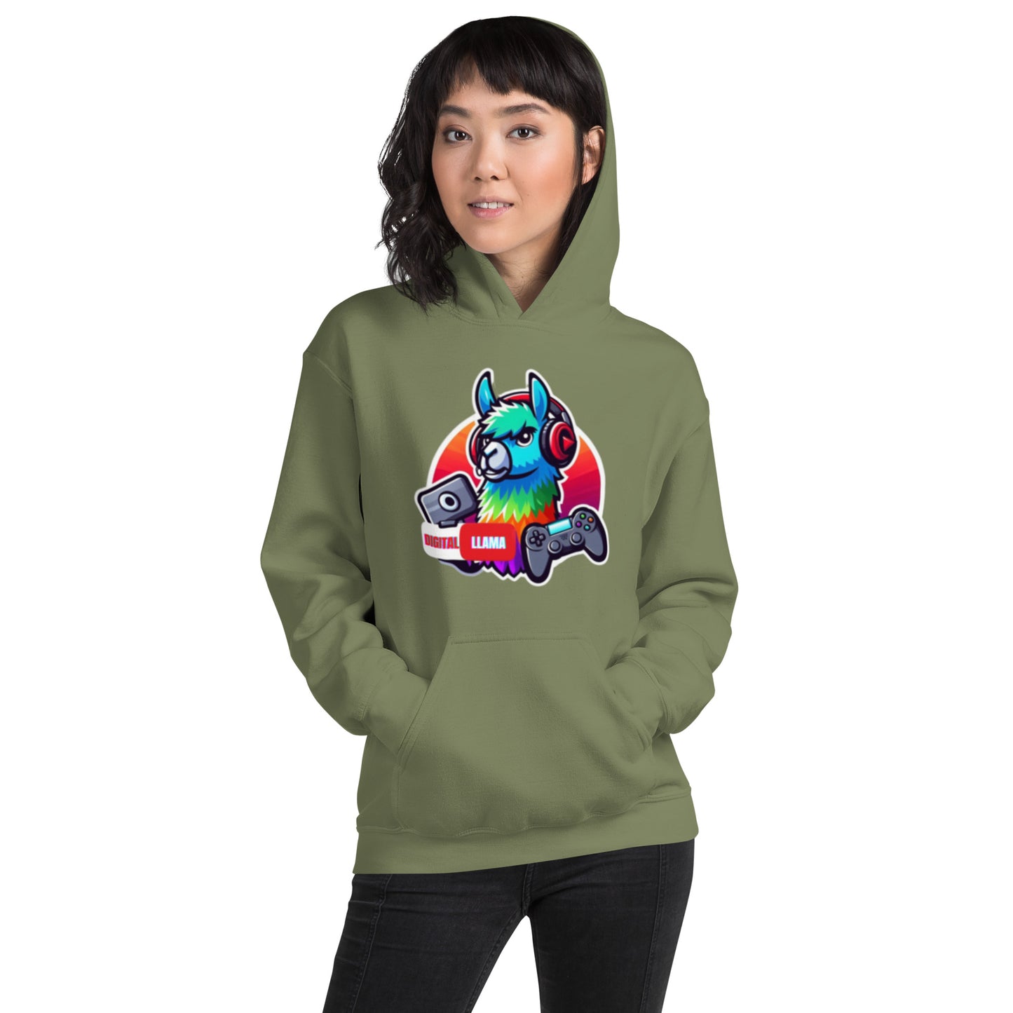 Digital Llama Unisex Hoodie