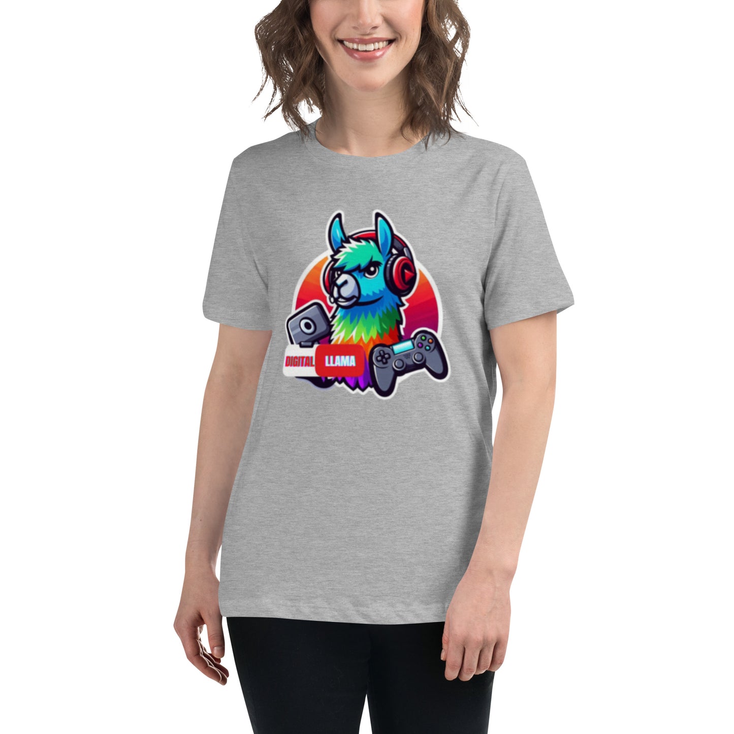 Digital Llama Women's Relaxed T-Shirt