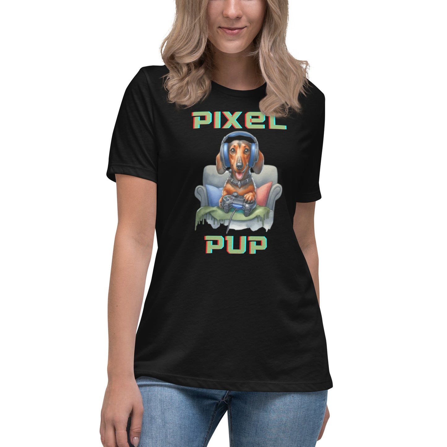 Pixel Pup Women's Relaxed T-Shirt