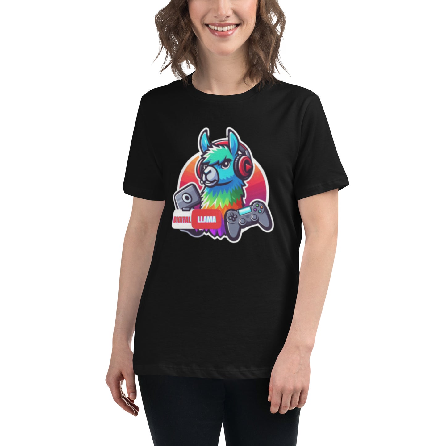 Digital Llama Women's Relaxed T-Shirt