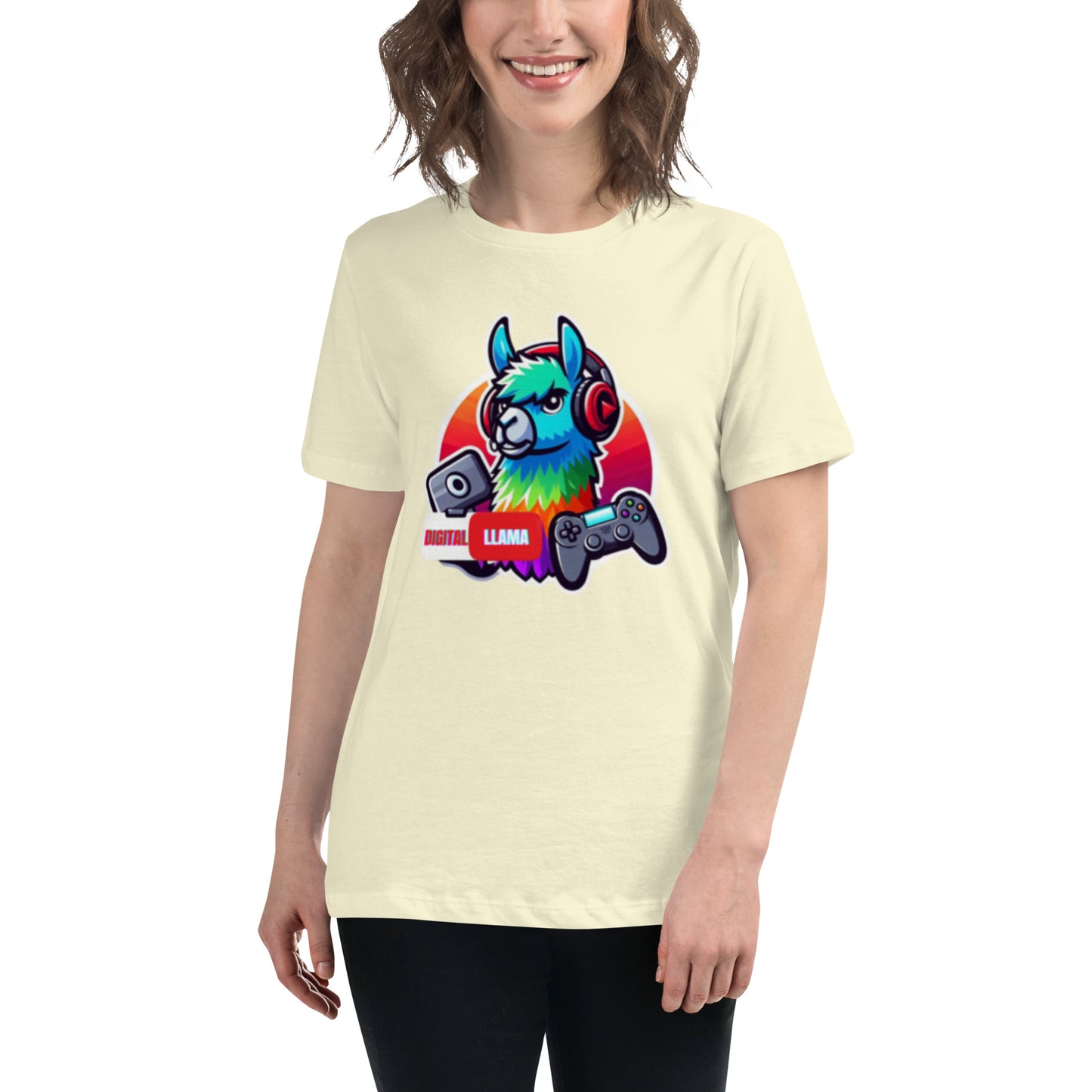 Digital Llama Women's Relaxed T-Shirt