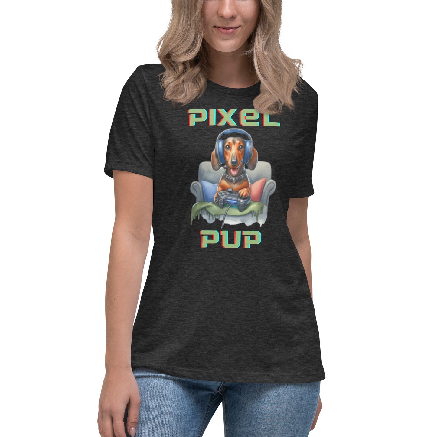 Pixel Pup Women's Relaxed T-Shirt