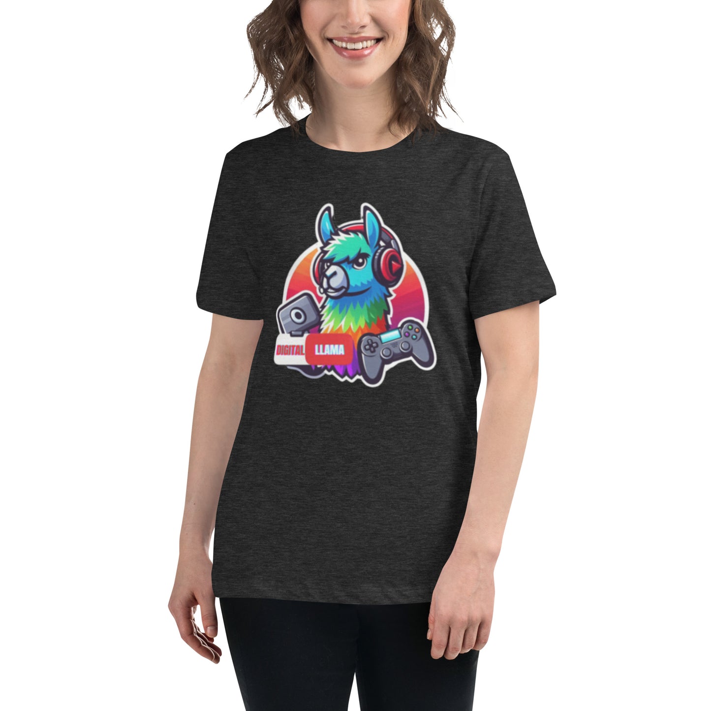 Digital Llama Women's Relaxed T-Shirt