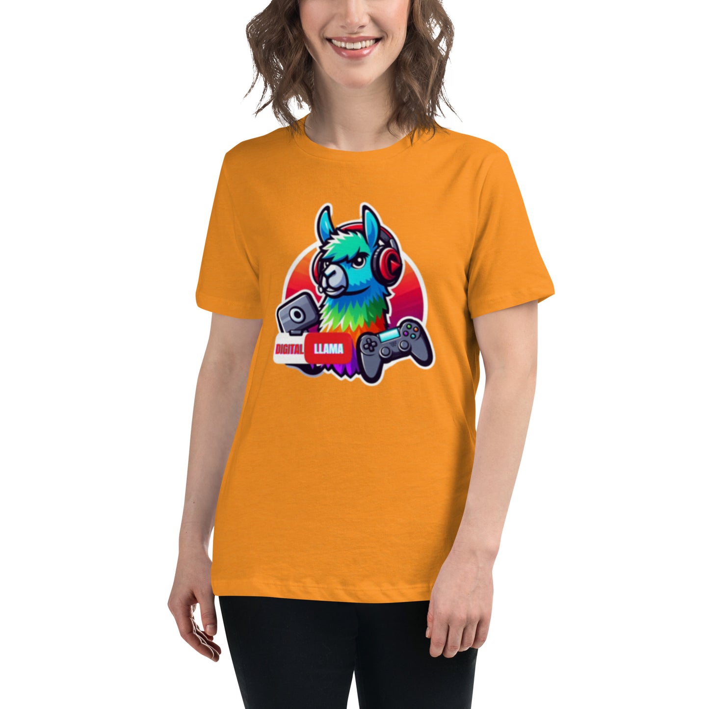 Digital Llama Women's Relaxed T-Shirt