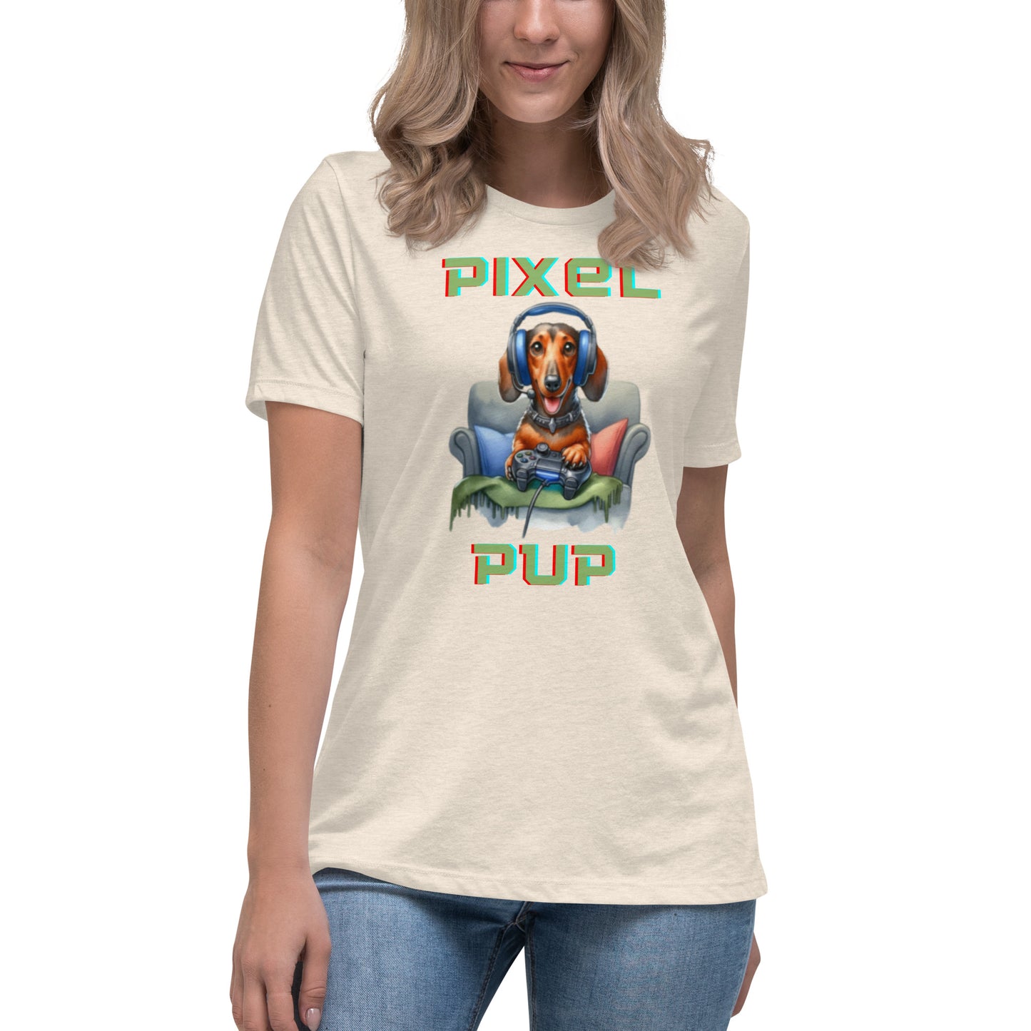 Pixel Pup Women's Relaxed T-Shirt