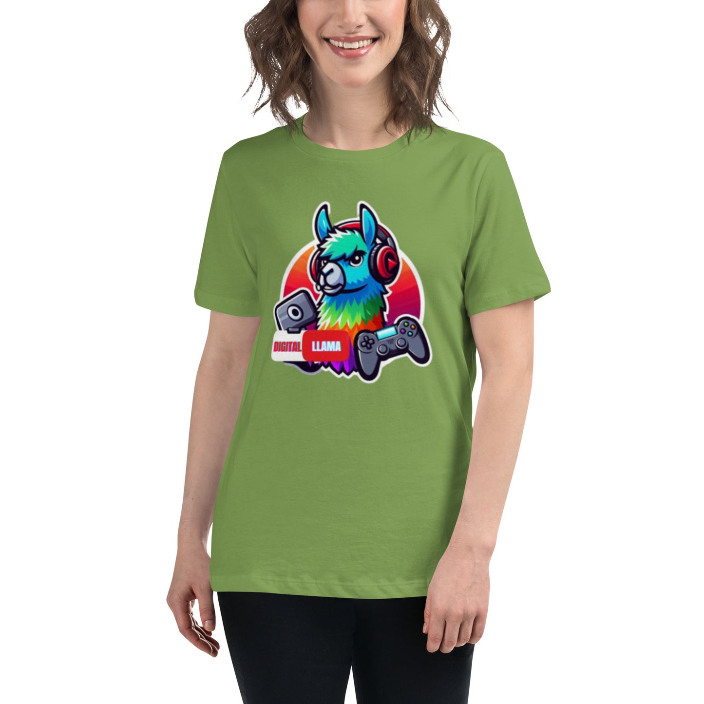 Digital Llama Women's Relaxed T-Shirt