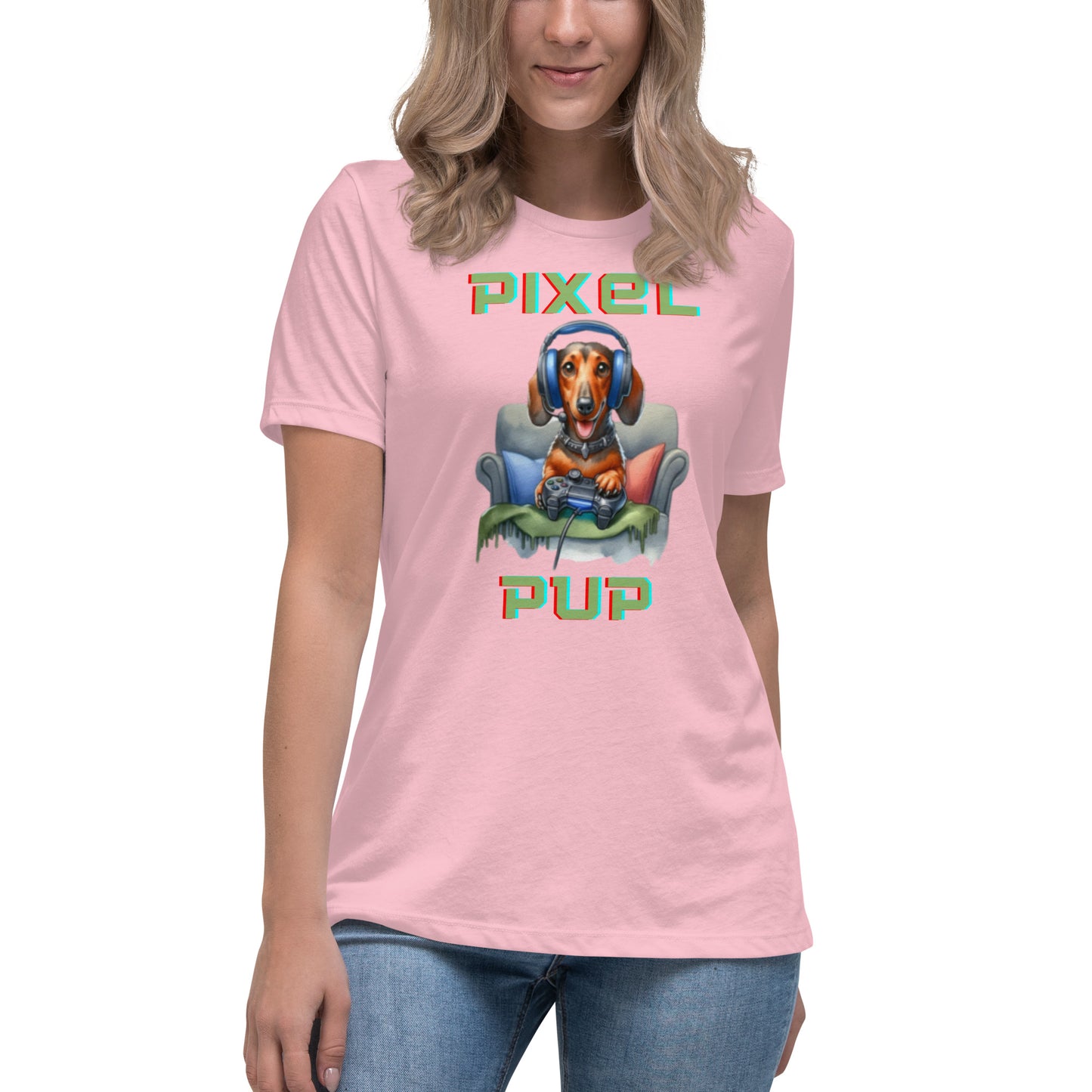 Pixel Pup Women's Relaxed T-Shirt