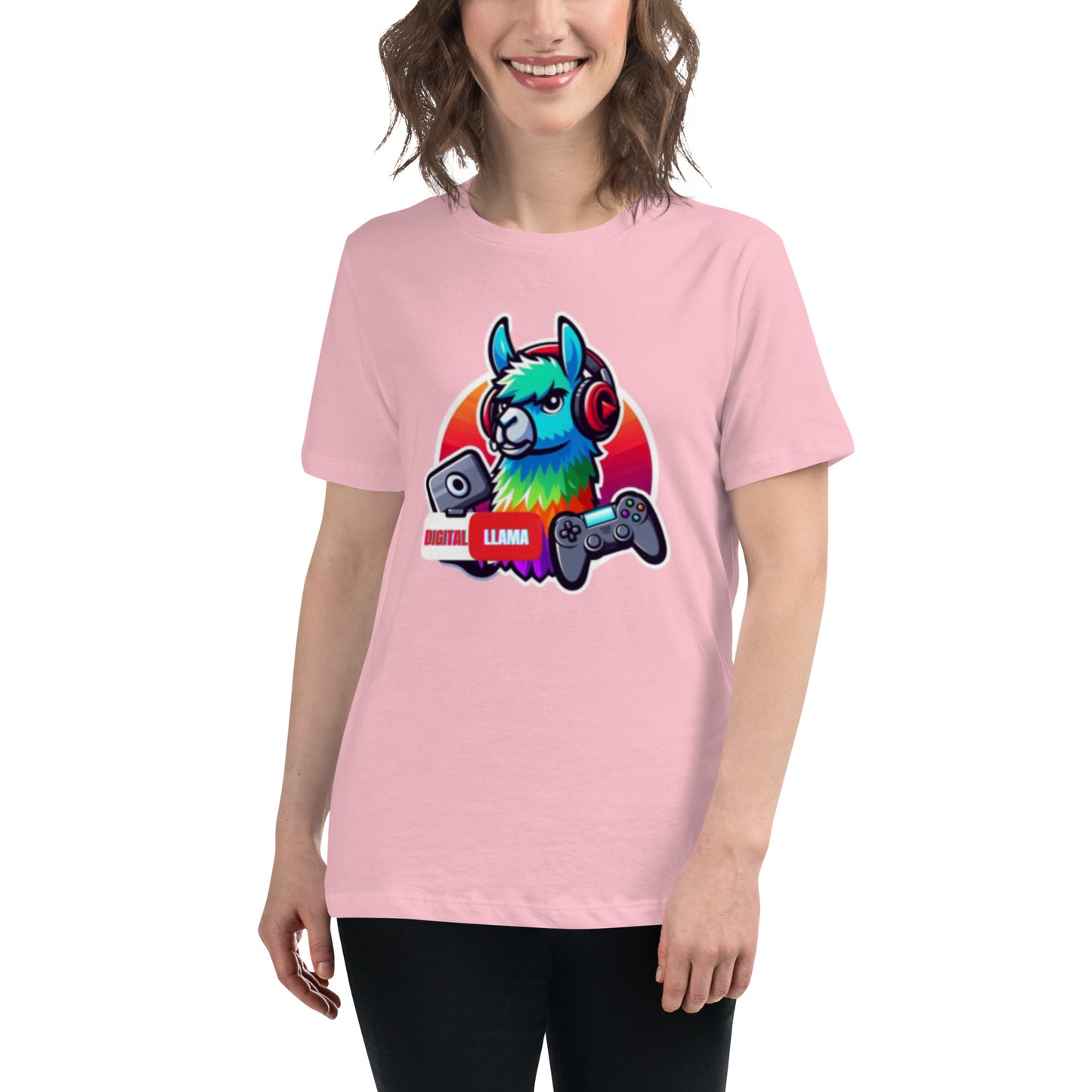 Digital Llama Women's Relaxed T-Shirt