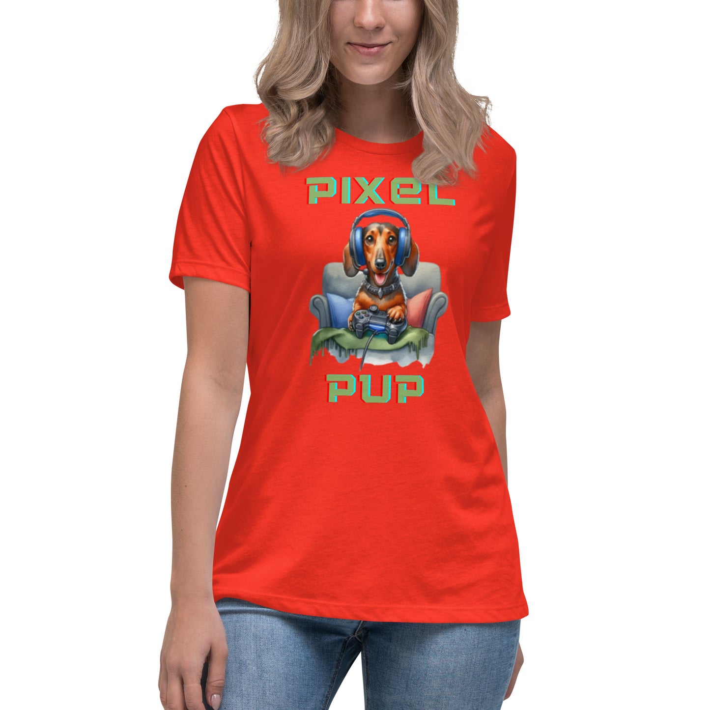 Pixel Pup Women's Relaxed T-Shirt