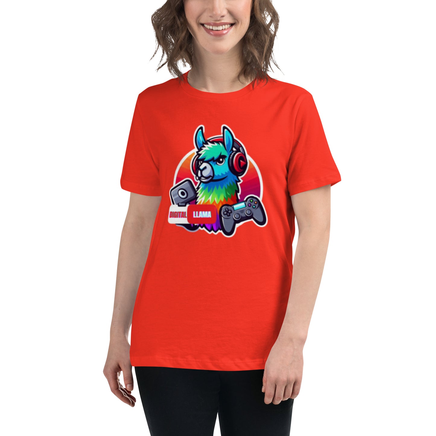 Digital Llama Women's Relaxed T-Shirt