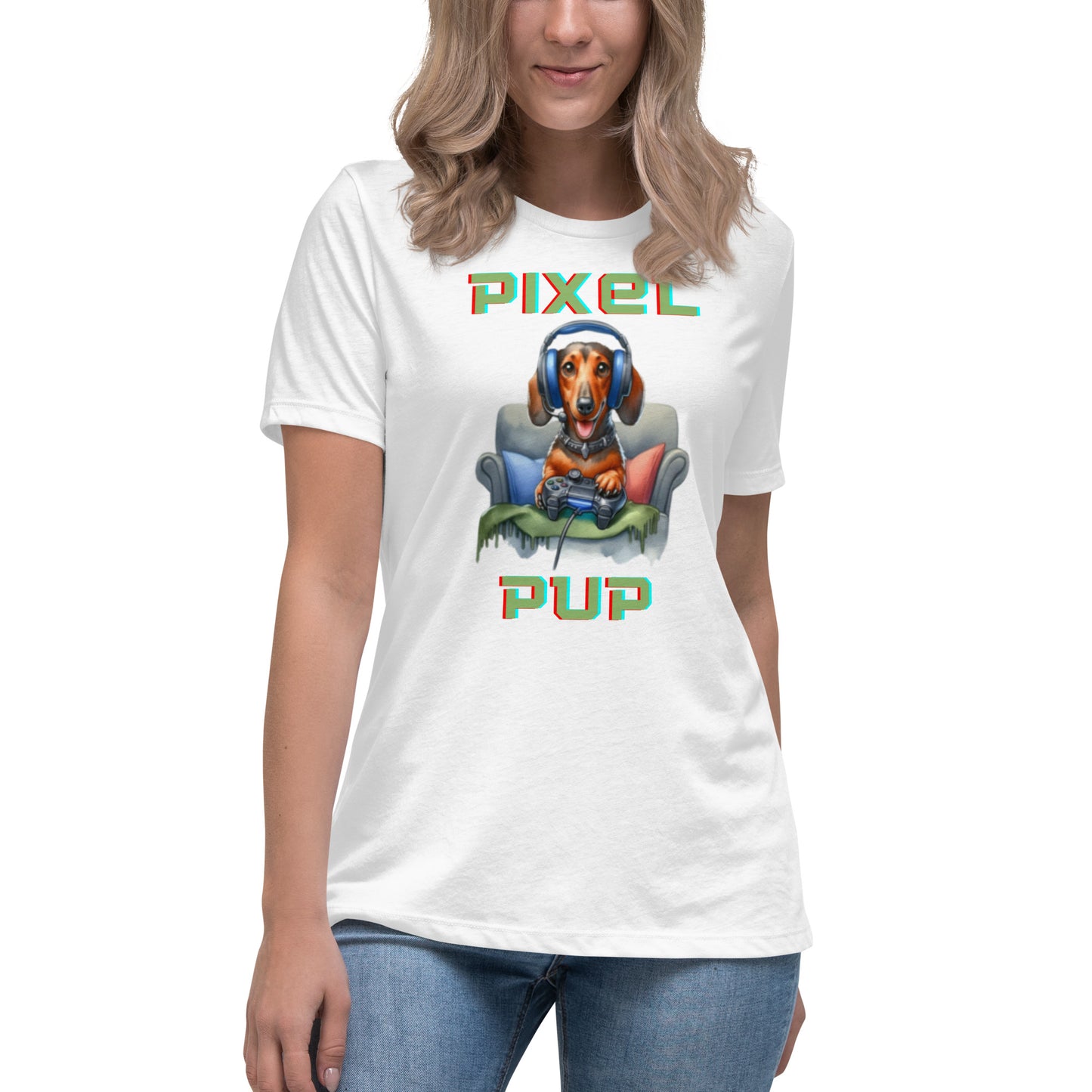 Pixel Pup Women's Relaxed T-Shirt