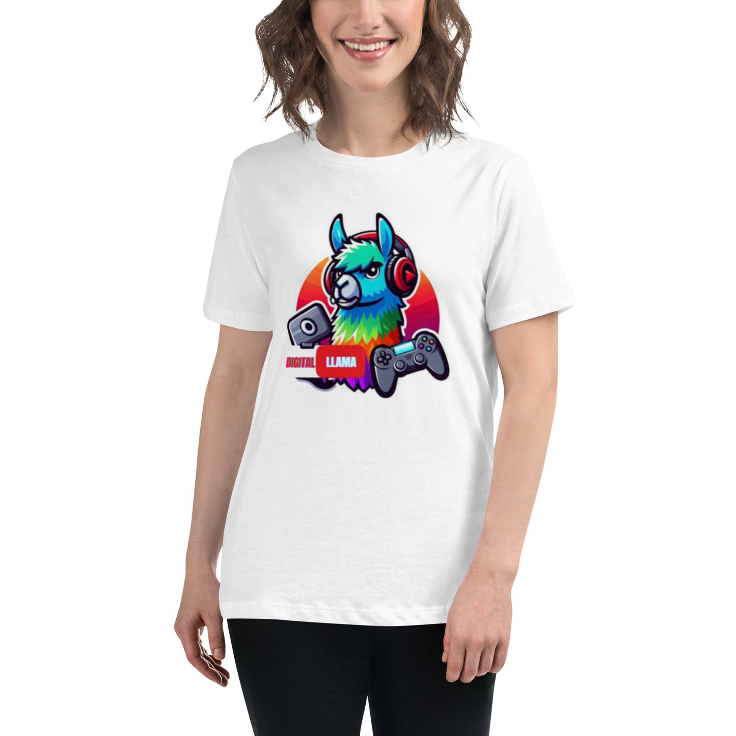 Digital Llama Women's Relaxed T-Shirt